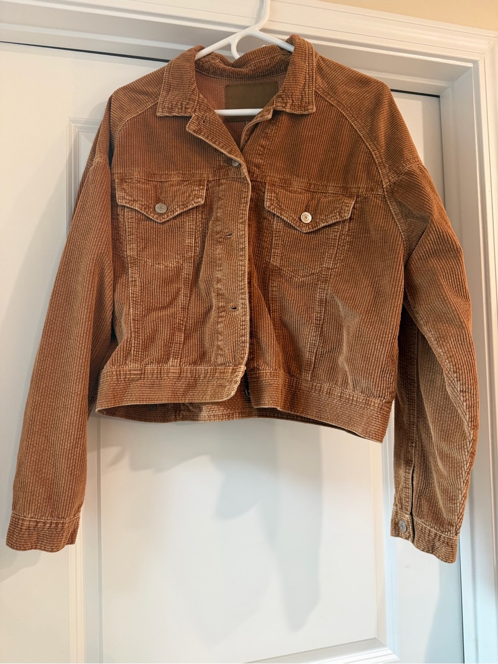American Eagle Corduroy Crop Jacket in Brown - Women